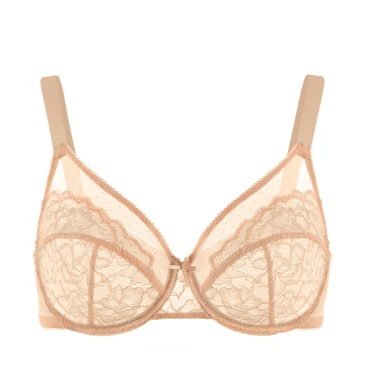 Full Coverage Lace Minimizer Bra - Petal
